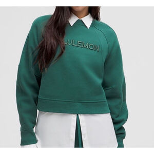 LULULEMON SCUBA OVERSIZED PULLOVER STORM TEAL (SMTL) COLOR SIZE M/L NWT